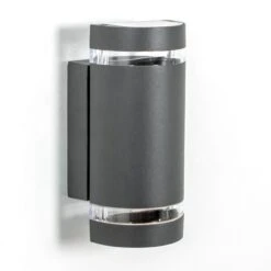 Applique D'extérieur2 Lumières FOCUS Gris Anthracite En Métal -BRILLIANT Soldes Boutique applique d exterieur2 lumieres focus gris anthracite en metal lutec 0073029 3