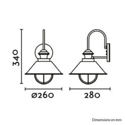 Applique Murale Extérieur NAUTICA En Métal Cuivré -BRILLIANT Soldes Boutique applique murale exterieur nautica en metal cuivre faro 0063095 2