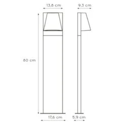 Borne LIAM En Aluminium Anthracite -BRILLIANT Soldes Boutique borne liam en aluminium anthracite lucide 2203595 2