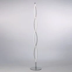 Lampadaire Design LED SAHARA En Métal Argenté -BRILLIANT Soldes Boutique lampadaire design led sahara en metal argente mantra l150229 9