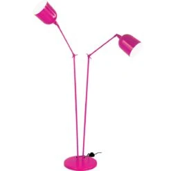 Lampadaire Design TWIN Rose En Métal
