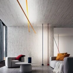 Lampadaire LED ELASTICA En Tissu En Rouge -BRILLIANT Soldes Boutique lampadaire led elastica en tissu en rouge martinelli 2206743 4