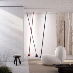 Lampadaire LED ELASTICA En Tissu En Rouge -BRILLIANT Soldes Boutique lampadaire led elastica en tissu en rouge martinelli 2206743 6