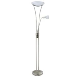 Lampadaire Liseuse GLASGOW Argenté En Métal -BRILLIANT Soldes Boutique lampadaire liseuse glasgow argente en metal keria hk170393 4