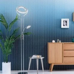 Lampadaire Liseuse OREO En Métal Chrome Et Verre