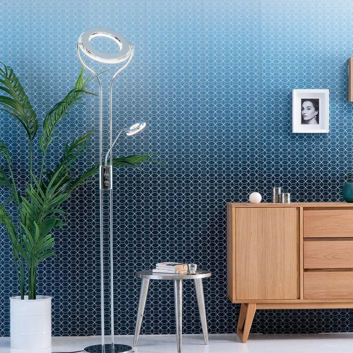 Lampadaire Liseuse OREO En Métal Chrome Et Verre 1 Lampadaire Liseuse OREO En Métal Chrome Et Verre