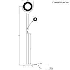 Lampadaire Liseuse OREO En Métal Nickel Satiné Et Verre -BRILLIANT Soldes Boutique lampadaire liseuse oreo en metal nickel satine et verre keria 2104505 2