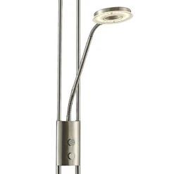 Lampadaire Liseuse OREO En Métal Nickel Satiné Et Verre -BRILLIANT Soldes Boutique lampadaire liseuse oreo en metal nickel satine et verre keria 2104505 6