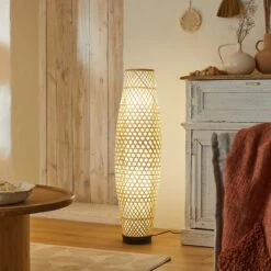 Lampadaire ORGANIC (H110cm) En Bambou Naturel