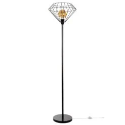 Lampadaire RAQUELLE En Métal Noir -BRILLIANT Soldes Boutique lampadaire raquelle en metal noir britop lighting 2106283 2