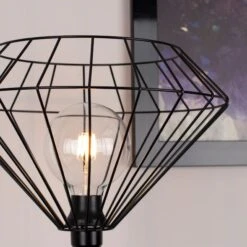 Lampadaire RAQUELLE En Métal Noir -BRILLIANT Soldes Boutique lampadaire raquelle en metal noir britop lighting 2106283 3
