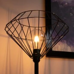 Lampadaire RAQUELLE En Métal Noir -BRILLIANT Soldes Boutique lampadaire raquelle en metal noir britop lighting 2106283 4