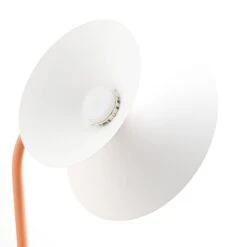 Lampadaire YO-YO En Métal Blanc Et Terracotta -BRILLIANT Soldes Boutique lampadaire yo yo en metal blanc et terracotta lumicom 1902657 2