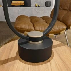 Lampe à Poser BOWY En Métal Noir Mat Et Verre Fumé -BRILLIANT Soldes Boutique lampe a poser bowy en metal noir mat et verre fume keria 2101710 4