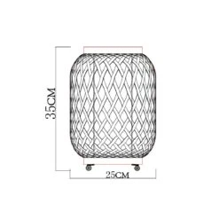 Lampe à Poser CAGE En Métal Noir Et Bambou Tressé Naturel -BRILLIANT Soldes Boutique lampe a poser cage en metal noir et bambou tresse naturel keria 1903370 8