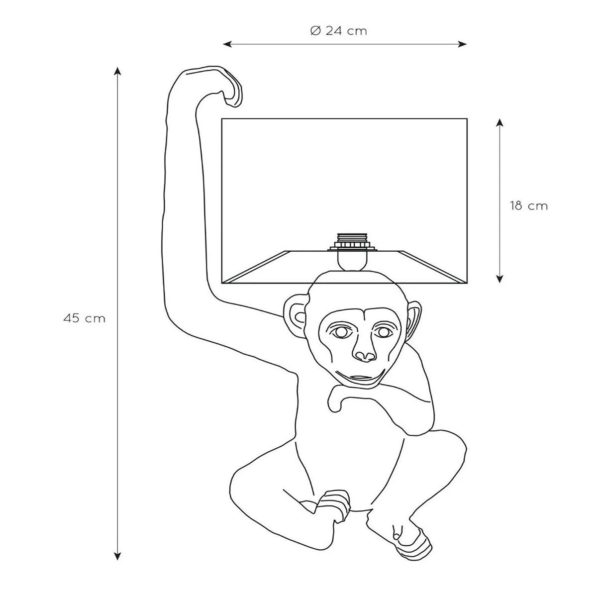 Lampe à Poser CHIMP En PVC Doré Avec Abat-jour En Tissu Noir 3 Lampe à Poser CHIMP En PVC Doré Avec Abat-jour En Tissu Noir – Image 3