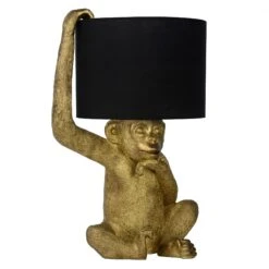 Lampe à Poser CHIMP En PVC Doré Avec Abat-jour En Tissu Noir 11 Lampe à Poser CHIMP En PVC Doré Avec Abat-jour En Tissu Noir -BRILLIANT Soldes Boutique lampe a poser chimp en pvc dore avec abat jour en tissu noir lucide 2104209 3