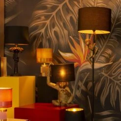 Lampe à Poser CHIMP En PVC Doré Avec Abat-jour En Tissu Noir 12 Lampe à Poser CHIMP En PVC Doré Avec Abat-jour En Tissu Noir -BRILLIANT Soldes Boutique lampe a poser chimp en pvc dore avec abat jour en tissu noir lucide 2104209 4