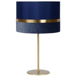 Lampe à Poser EXTRAVAGANZA TUSSE En Lin Bleu -BRILLIANT Soldes Boutique lampe a poser extravaganza tusse en lin bleu lucide 2203585 3