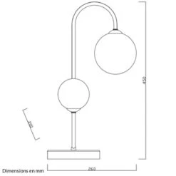 Lampe à Poser FLOW En Métal Couleur Laiton Et Verre Opale Blanc -BRILLIANT Soldes Boutique lampe a poser flow en metal couleur laiton et verre opale blanc keria 2008244 2