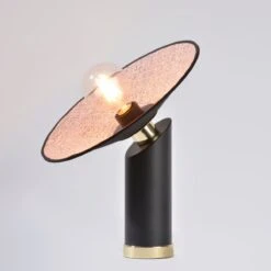 Lampe à Poser GATSBY Abat-jour Velours Rose -BRILLIANT Soldes Boutique lampe a poser gatsby abat jour velours rose marketset 1904854 3