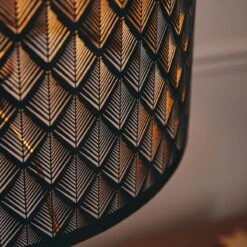 Lampe à Poser GLOOM En Métal Noir Mat Intérieur Or -BRILLIANT Soldes Boutique lampe a poser gloom en metal noir mat interieur or keria 1903372 4