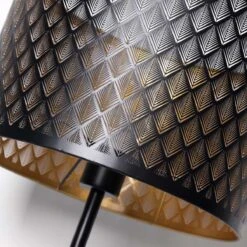 Lampe à Poser GLOOM En Métal Noir Mat Intérieur Or -BRILLIANT Soldes Boutique lampe a poser gloom en metal noir mat interieur or keria 1903372 7