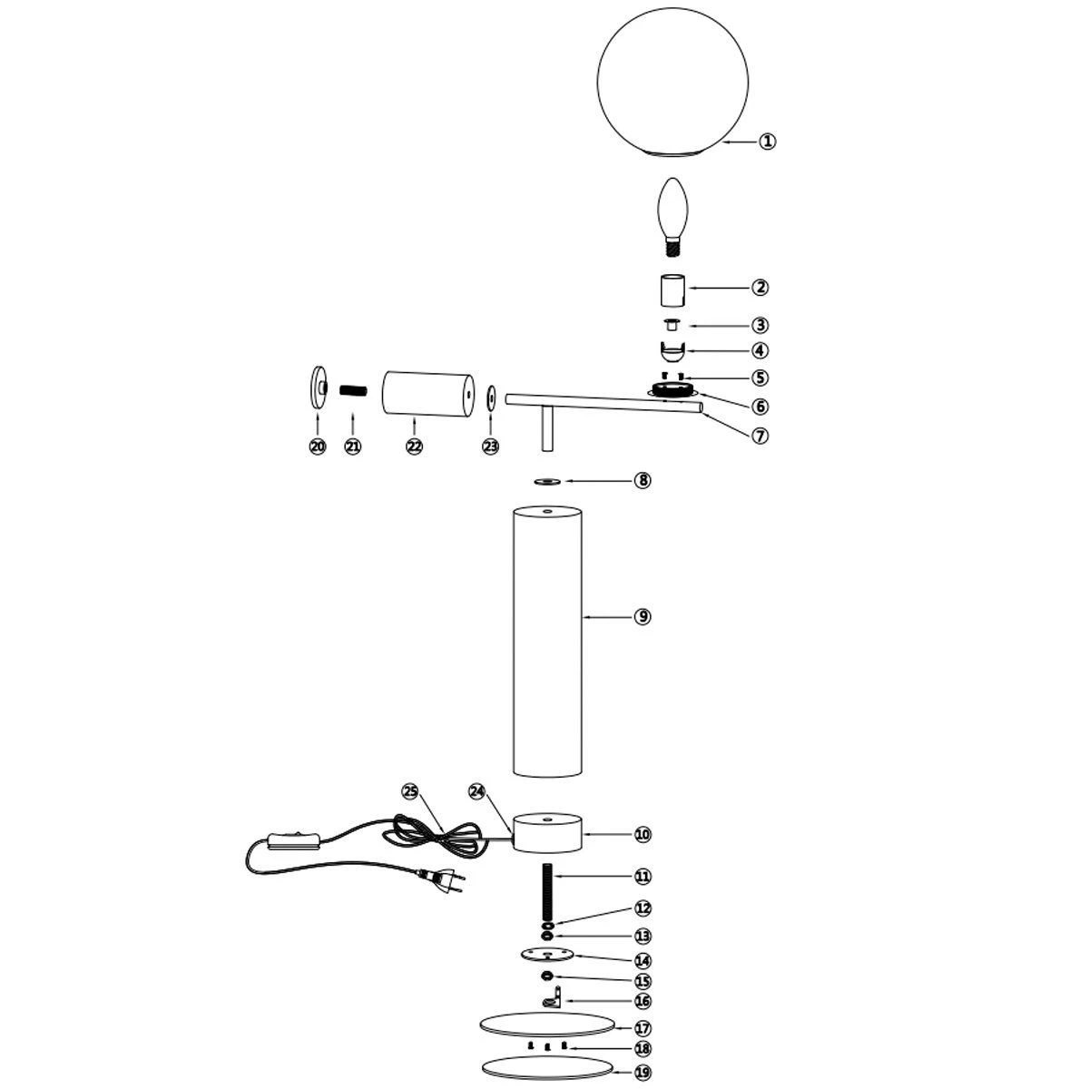 Lampe à Poser LEXY (H60cm) En Marbre Noir, Métal Laiton Et Verre Opale Blanc 6 Lampe à Poser LEXY (H60cm) En Marbre Noir, Métal Laiton Et Verre Opale Blanc – Image 6