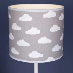 Lampe à Poser NUBO En Métal Blanc Avec Abat-jour En Tissu Gris-blanc -BRILLIANT Soldes Boutique lampe a poser nubo en metal blanc avec abat jour en tissu gris blanc britop lighting 2106295 4