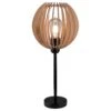 Lampe à Poser OTELLO (H47cm) En Bois MDF Et Métal Noir