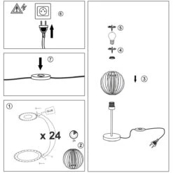 Lampe à Poser OTELLO (H47cm) En Bois MDF Et Métal Noir 11 Lampe à Poser OTELLO (H47cm) En Bois MDF Et Métal Noir -BRILLIANT Soldes Boutique lampe a poser otello h47cm en bois mdf et metal noir britop lighting 2106338 5