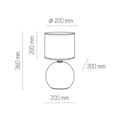 Lampe à Poser PALLA (D20cm) En Verre Et Tissu Noir -BRILLIANT Soldes Boutique lampe a poser palla d20cm en verre et tissu noir tk lighting 2204255 2