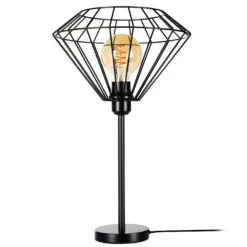 Lampe à Poser RAQUELLE En Métal Noir -BRILLIANT Soldes Boutique lampe a poser raquelle en metal noir britop lighting 2106281 2