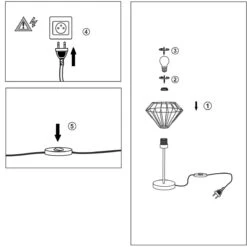 Lampe à Poser RAQUELLE En Métal Noir -BRILLIANT Soldes Boutique lampe a poser raquelle en metal noir britop lighting 2106281 5