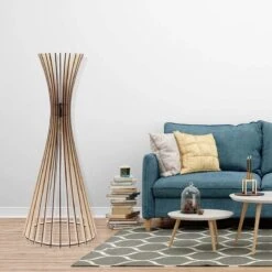 Lampe à Poser TIPI En Bois Naturel -BRILLIANT Soldes Boutique lampe a poser tipi en bois naturel atelier loupiote 2303964 2