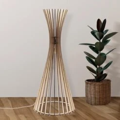 Lampe à Poser TIPI En Bois Naturel -BRILLIANT Soldes Boutique lampe a poser tipi en bois naturel atelier loupiote 2303964 4