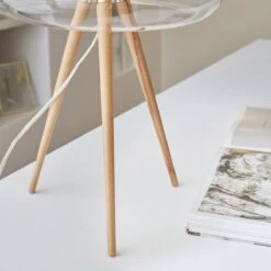 Lampe à Poser WALLY En Bois Naturel Et Verre Transparent 13 Lampe à Poser WALLY En Bois Naturel Et Verre Transparent -BRILLIANT Soldes Boutique lampe a poser wally en bois naturel et verre transparent laurie 2009664 5