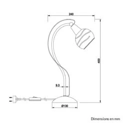 Lampe à Poser WARM En Métal Noir Et Verre Intérieur Doré -BRILLIANT Soldes Boutique lampe a poser warm en metal noir et verre interieur dore keria 1903332 6