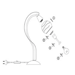 Lampe à Poser WARM En Métal Noir Et Verre Intérieur Doré -BRILLIANT Soldes Boutique lampe a poser warm en metal noir et verre interieur dore keria 1903332 7