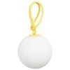Fatboy Lampe Baladeuse Extérieur LED BOLLEKE En Polypropylène Blanc Anse Jaune