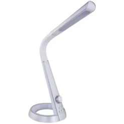 Globo Lampe De Bureau LED MITTI En Plastique Argent -BRILLIANT Soldes Boutique lampe de bureau led mitti en plastique argent globo 2000329 4