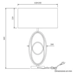 Lampe De Salon ALLAN Argentée Et Abat-jour Taupe En Métal Et Tissu -BRILLIANT Soldes Boutique lampe de salon allan argentee et abat jour taupe en metal et tissu keria hk170033 2