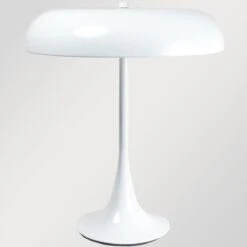 Lampe De Salon Design MADISON Blanche En Métal -BRILLIANT Soldes Boutique lampe de salon design madison blanche en metal aluminor kw180882 2