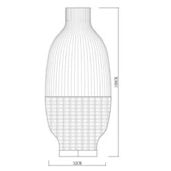 Lampe De Sol IRON En Métal Noir Et Rotin Naturel -BRILLIANT Soldes Boutique lampe de sol iron en metal noir et rotin naturel keria 2004157 2