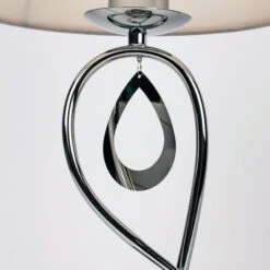 Lampe De Table ELISABETH Argentée En Métal -BRILLIANT Soldes Boutique lampe de table elisabeth argentee en metal keria hk150027 5