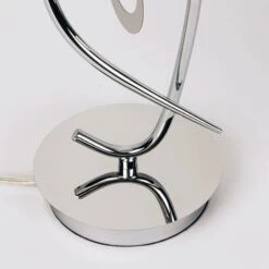 Lampe De Table ELISABETH Argentée En Métal -BRILLIANT Soldes Boutique lampe de table elisabeth argentee en metal keria hk150027 6