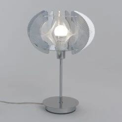 Lampe De Table Filaire SEPIA Argentée En Acrylique Et Fils De Nylon -BRILLIANT Soldes Boutique lampe de table filaire sepia argentee en acrylique et fils de nylon laurie hl170054 4