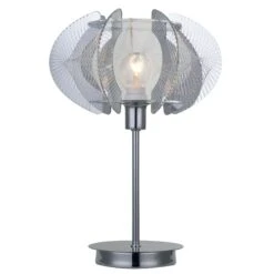 Lampe De Table Filaire SEPIA Argentée En Acrylique Et Fils De Nylon -BRILLIANT Soldes Boutique lampe de table filaire sepia argentee en acrylique et fils de nylon laurie hl170054 7