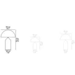 Lampe Design ATOLLO (H70cm) En Aluminium Noir -BRILLIANT Soldes Boutique lampe design atollo h70cm en aluminium noir oluce 2103245 2