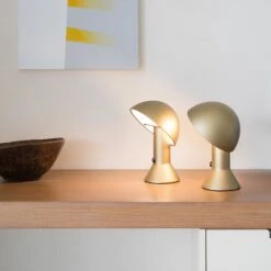 Lampe En Aluminum ELMETTO Doré -BRILLIANT Soldes Boutique lampe en aluminum elmetto dore martinelli 2206731 3